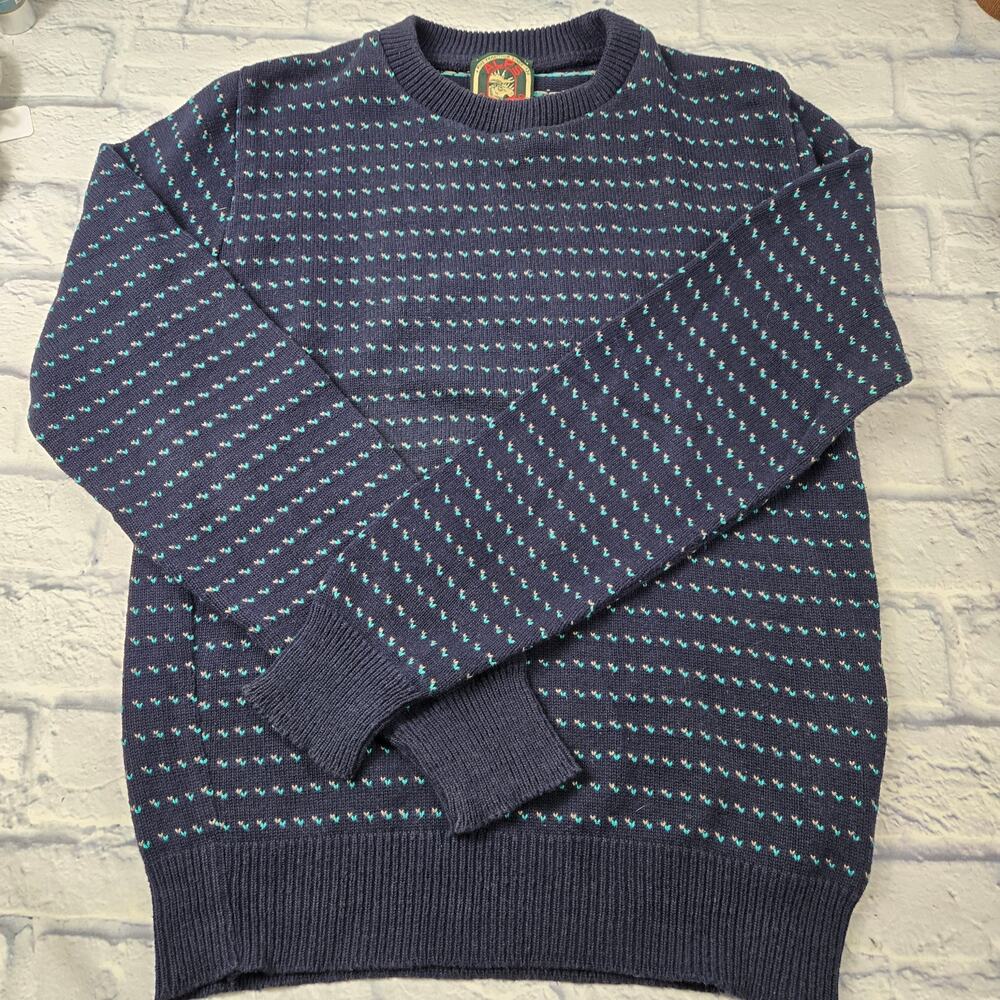 Vintage 90s ALPS Rugged Outdoors Men's Sweater Navy Crewneck Birdseye size Large